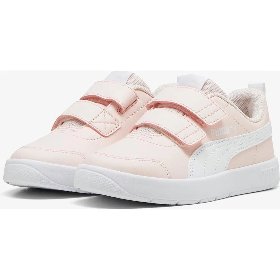Детские спортивные кроссовки с удобной застежкой Puma Courtflex V3 V PS, Розовый — фото 4