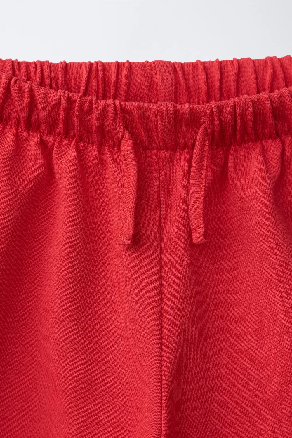 Однотонные плотные трикотажные шорты-бермуды ZARA, Red — фото 3