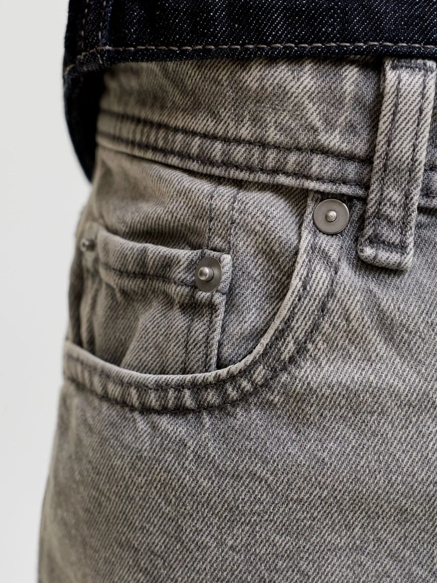 Детские джинсы Jack & Jones Junior Baggy Jeans 'JJIAlex' серого цвета — фото 4