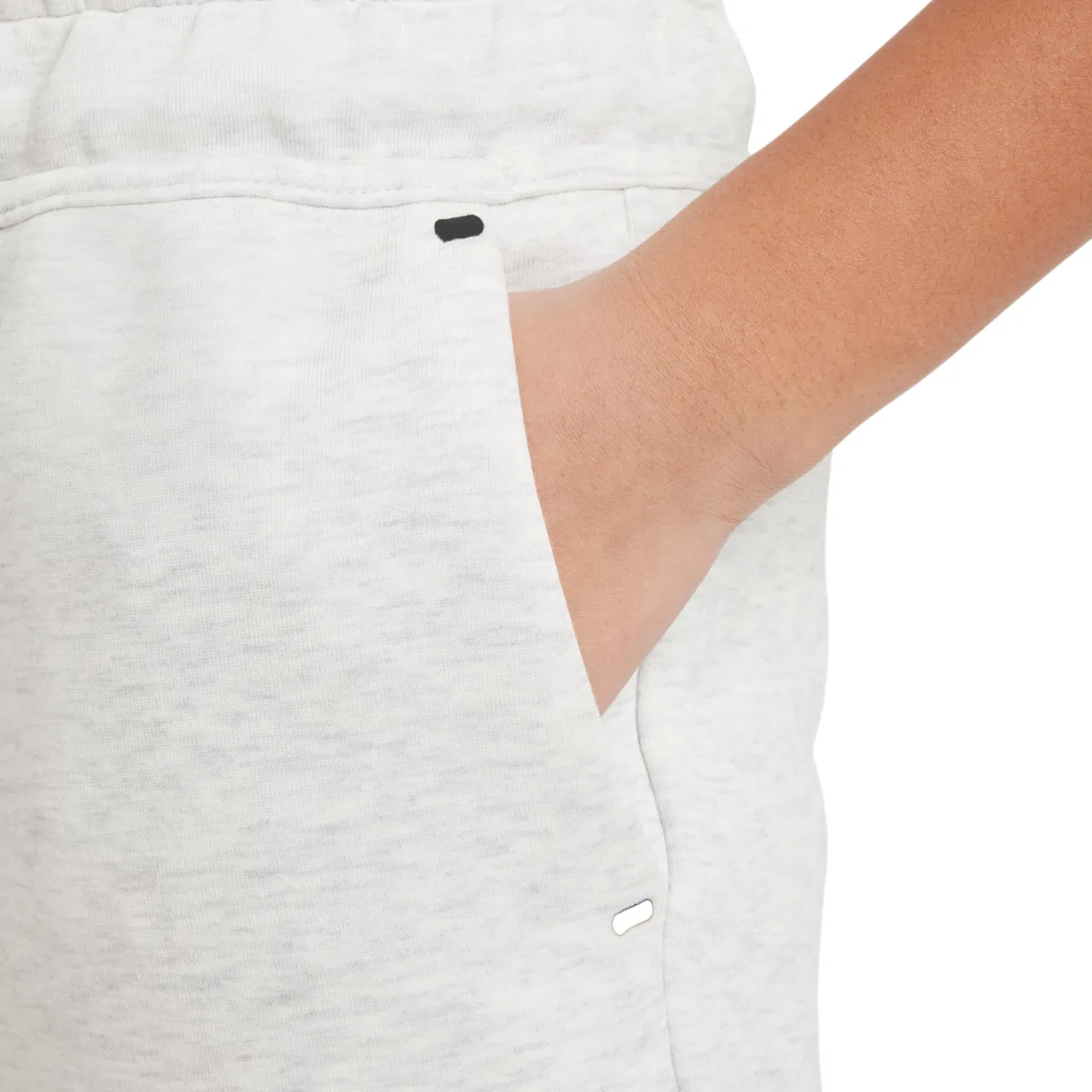 Джоггеры для девочек Tech Fleece Nike, цвет Light Grey/Heather/Black — фото 3