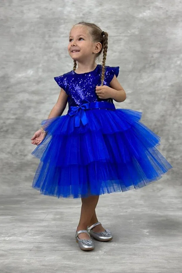 Детское платье для девочек с пайетками Loungewear Abiyekids, Saksmavis
