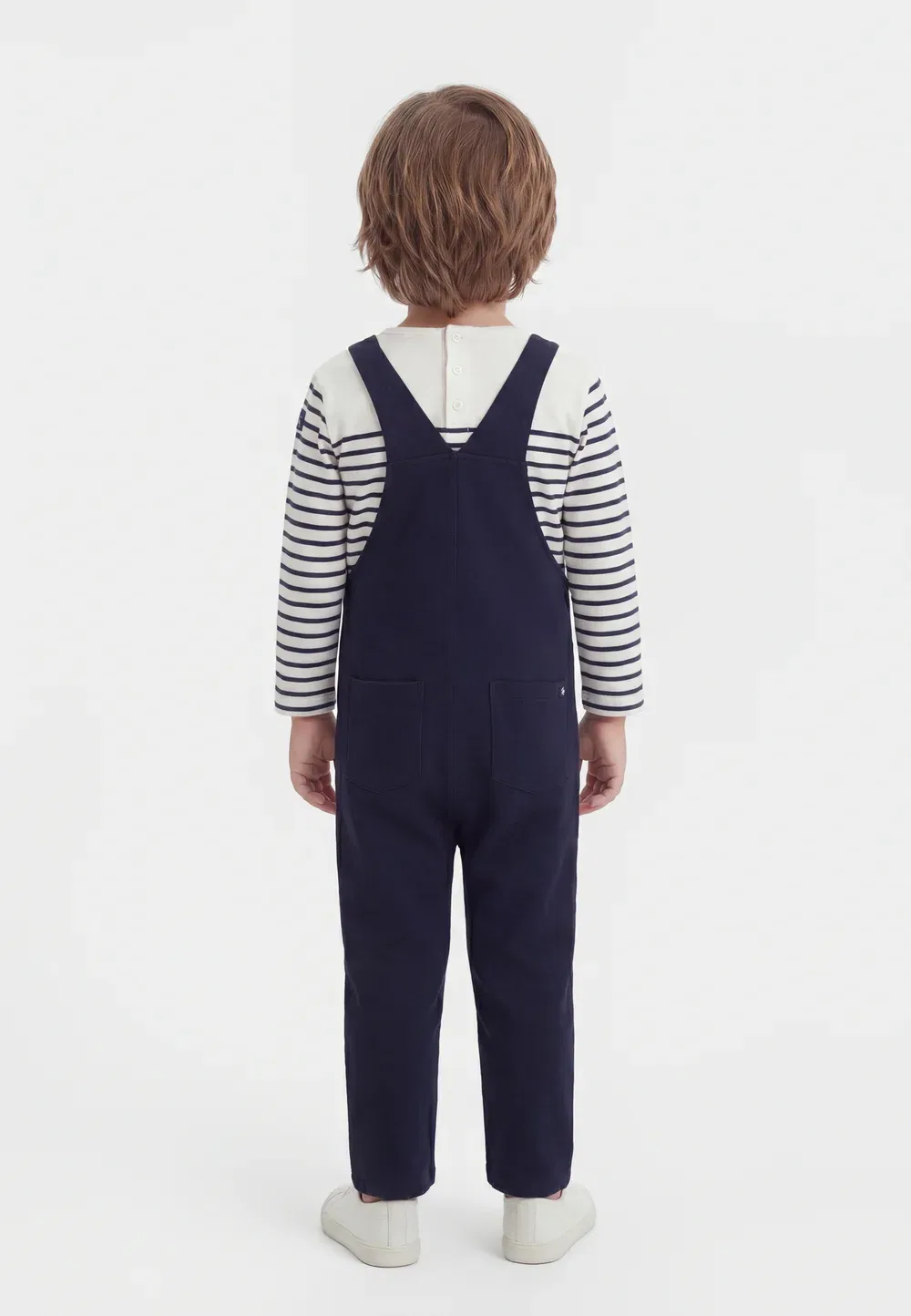 Комплект - топ с длинными рукавами Petit Bateau, Dark Blue/White — фото 2