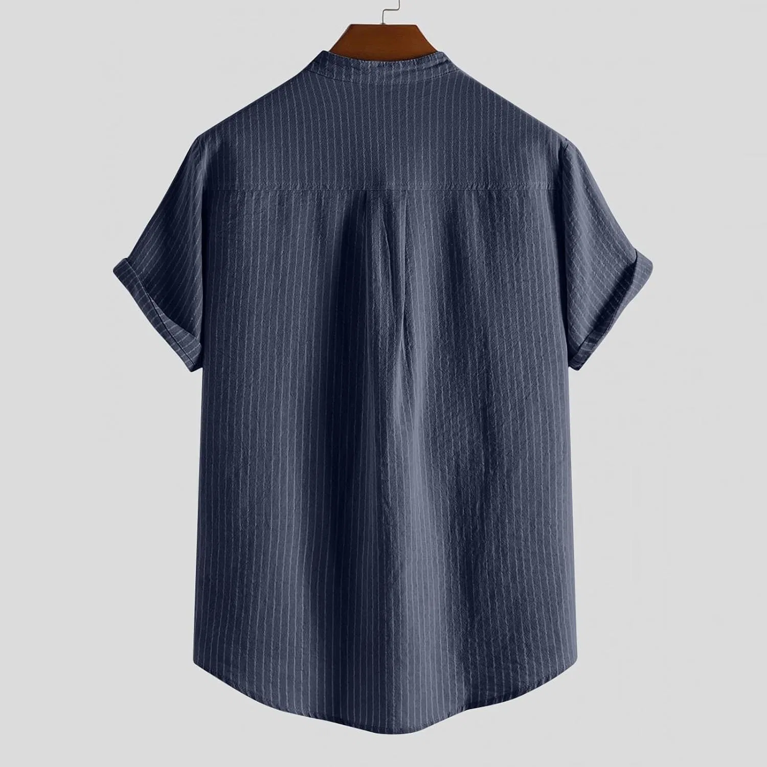 Мужская футболка с коротким рукавом и полосками, Dark Blue — фото 3