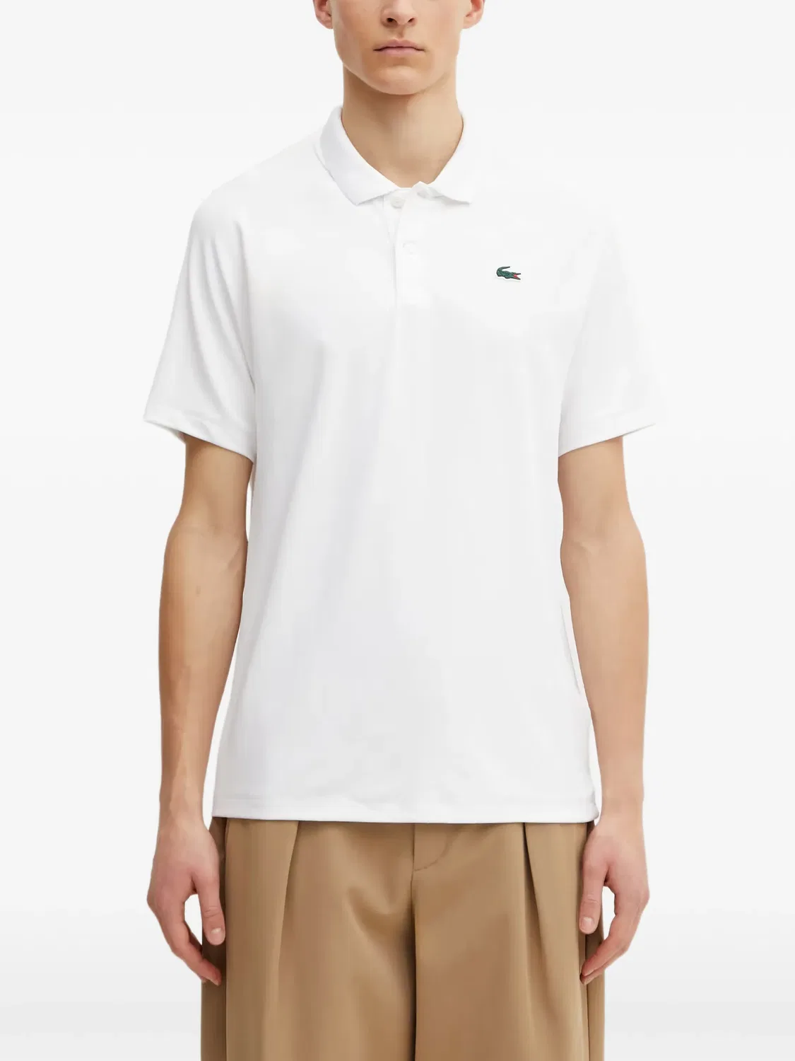 Рубашка поло белого цвета Lacoste, белый