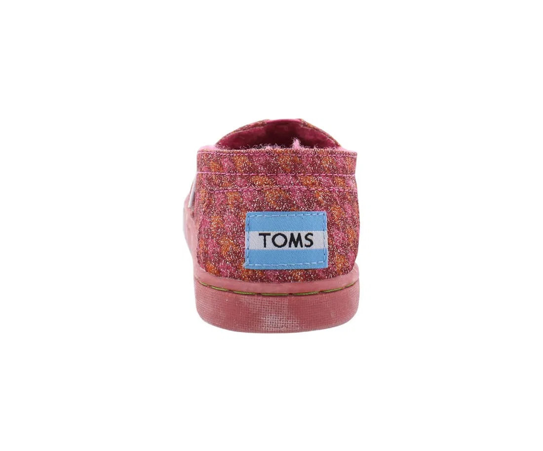 Детские туфли для девочек с принтом TOMS, Red — фото 3
