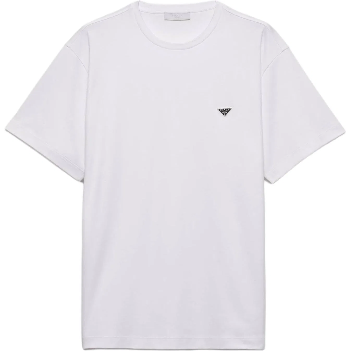 Футболка с логотипом, хлопок, Prada, White