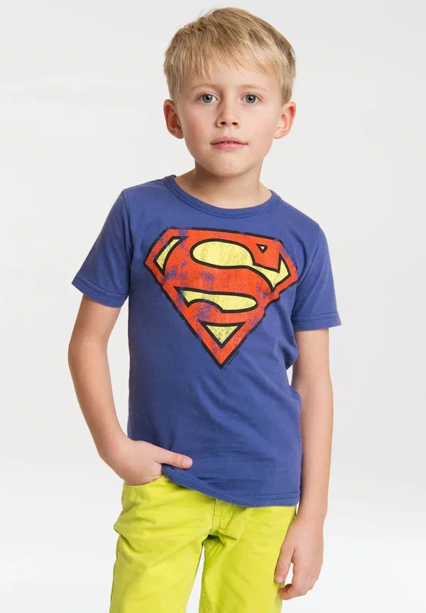 Футболка с принтом Superman Logoshirt, lila, лиловый — фото 2