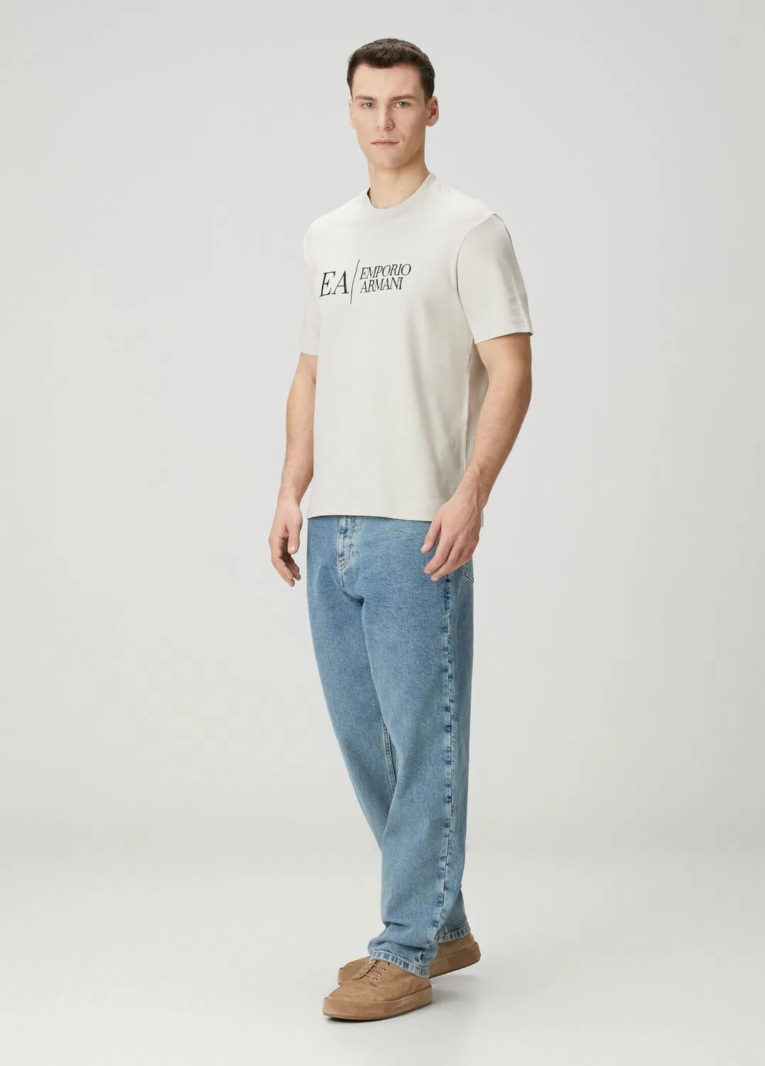 Футболка Emporio Armani, bej — фото 2