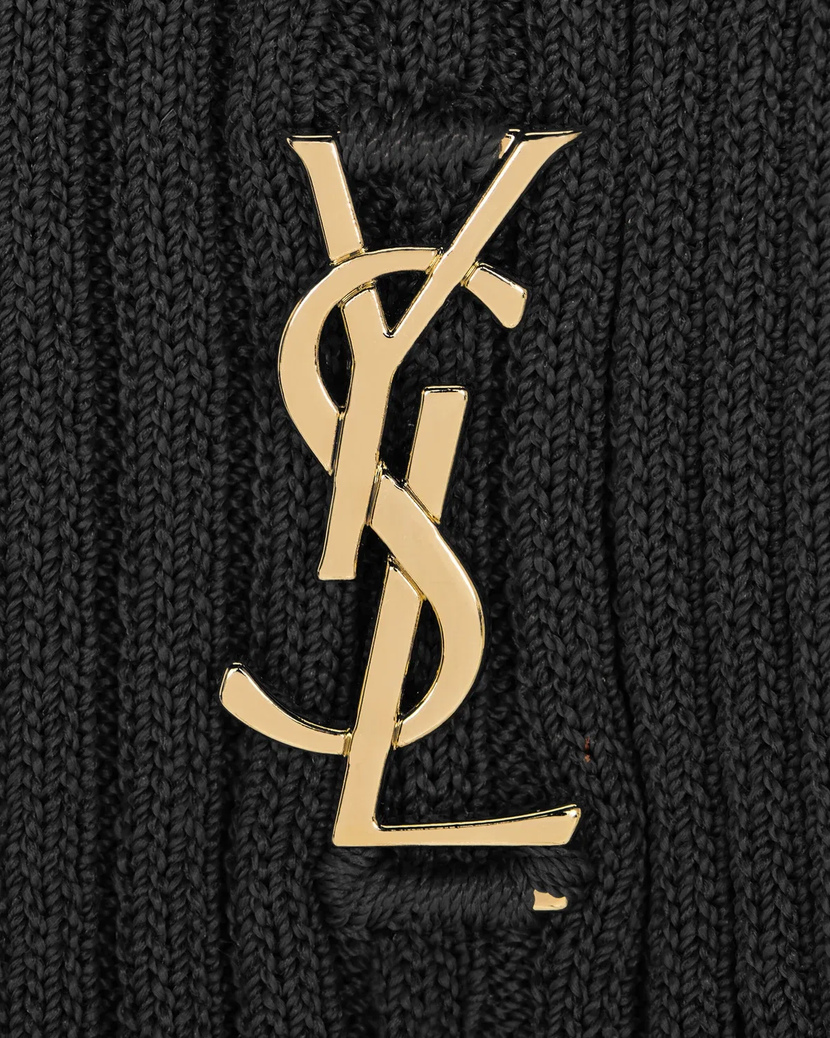 Топ с V-образным вырезом из сертифицированной вискозы, Saint Laurent, черный — фото 3