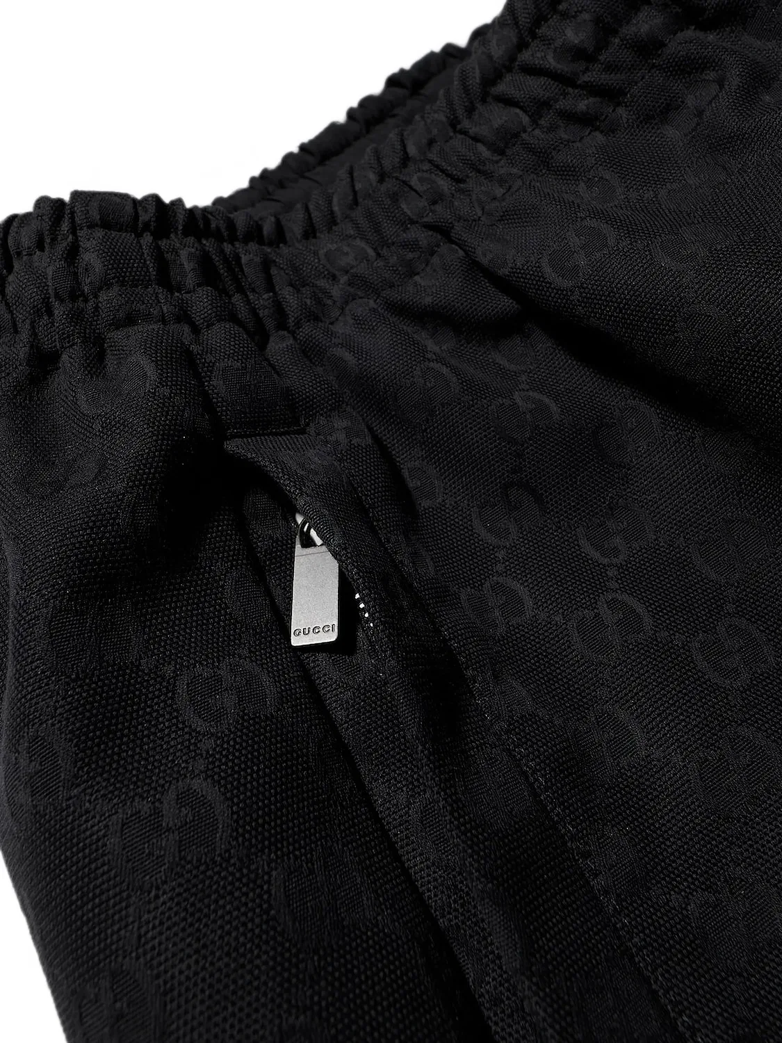 Брюки спортивные с жаккардом GG черные Gucci, черный — фото 2