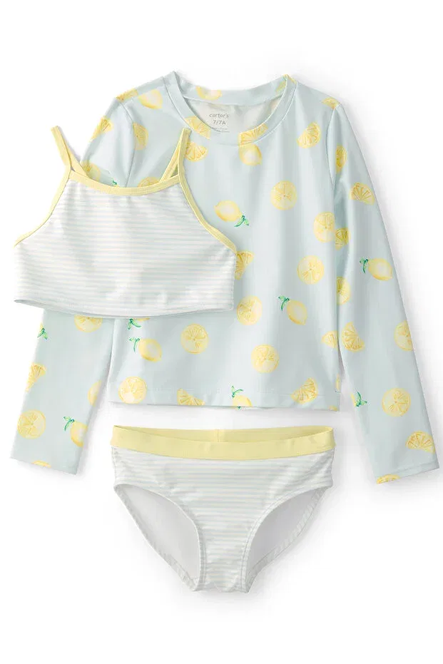 Детский комплект для плавания с защитой от солнца для девочек Carter'S, Blue