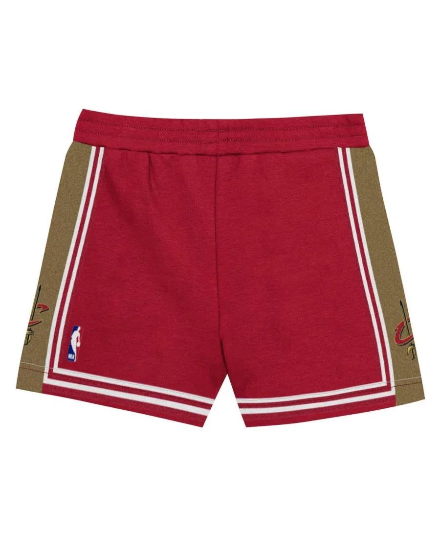Комплект из футболки и шорт с принтом LeBron James Wine Cleveland Cavaliers Play by Place Mitchell & Ness, Wine — фото 3