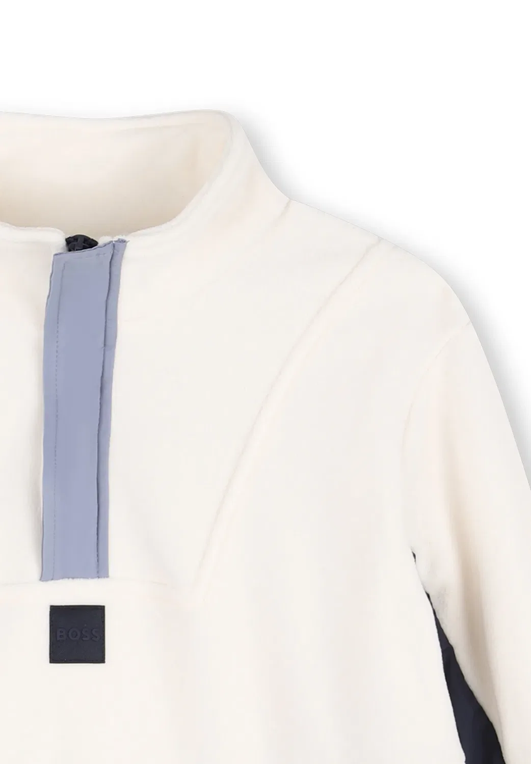 Детская/Подростковая толстовка - флисовый джемпер Boss Kidswear, Ivory — фото 4