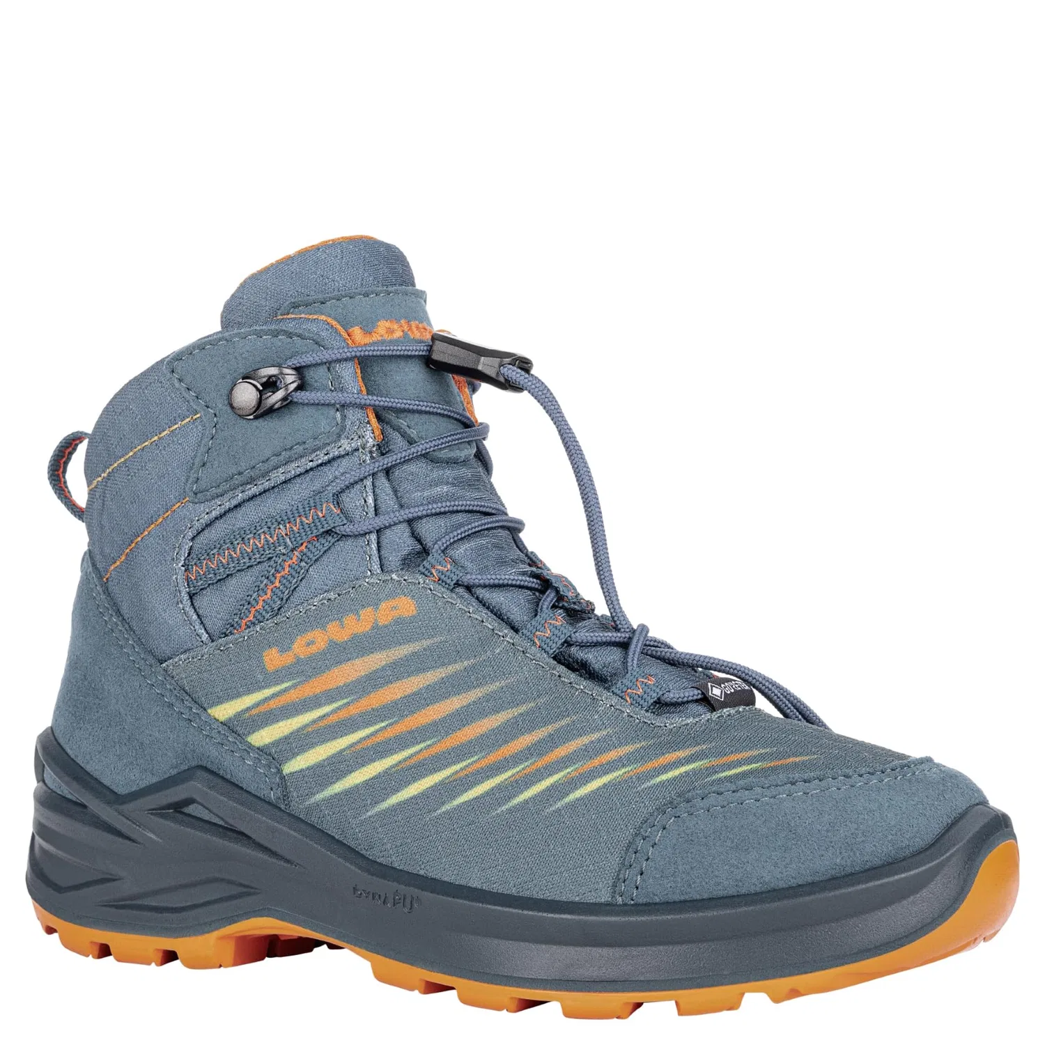 Детские ботинки для мальчиков с мембраной Zirrox II Gtx Mid Jr LOWA, Petrol Mango — фото 4