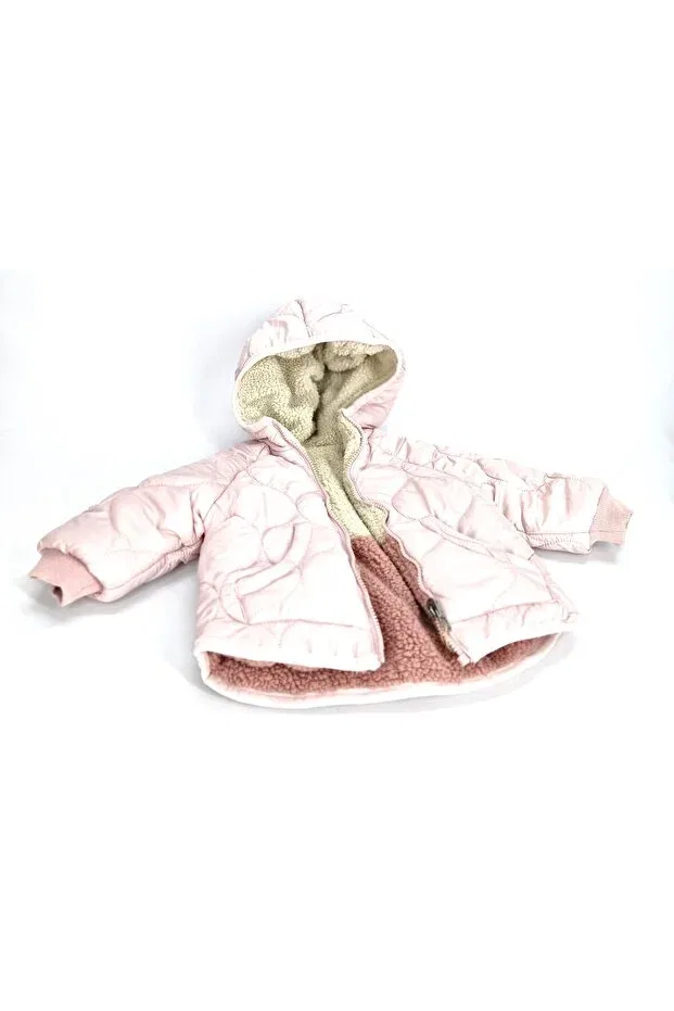 Детское пальто для девочек с капюшоном Evitle, Pink