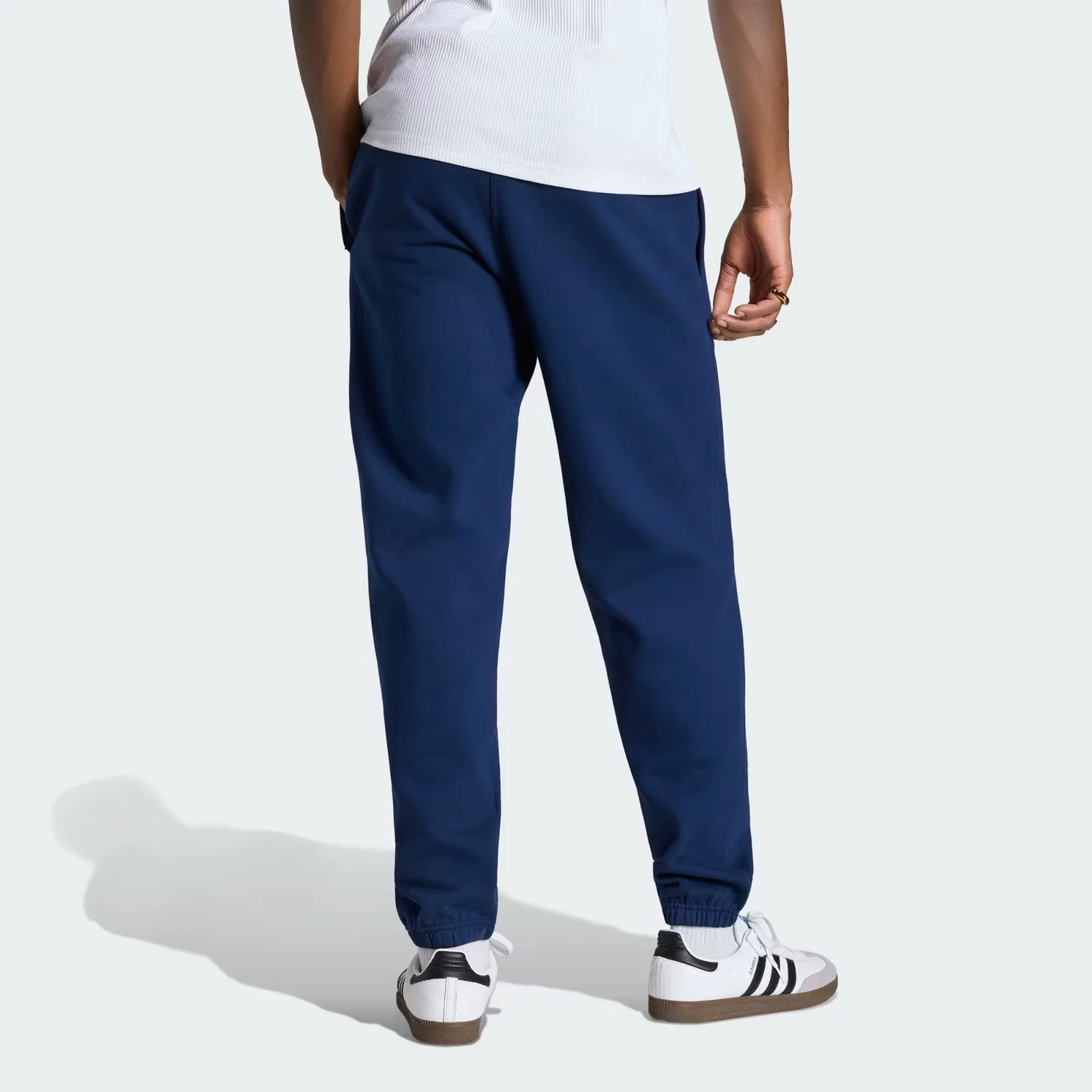 Мужские брюки из флиса прямого кроя TREFOIL ESSENTIALS Adidas Originals, темно-синий — фото 2