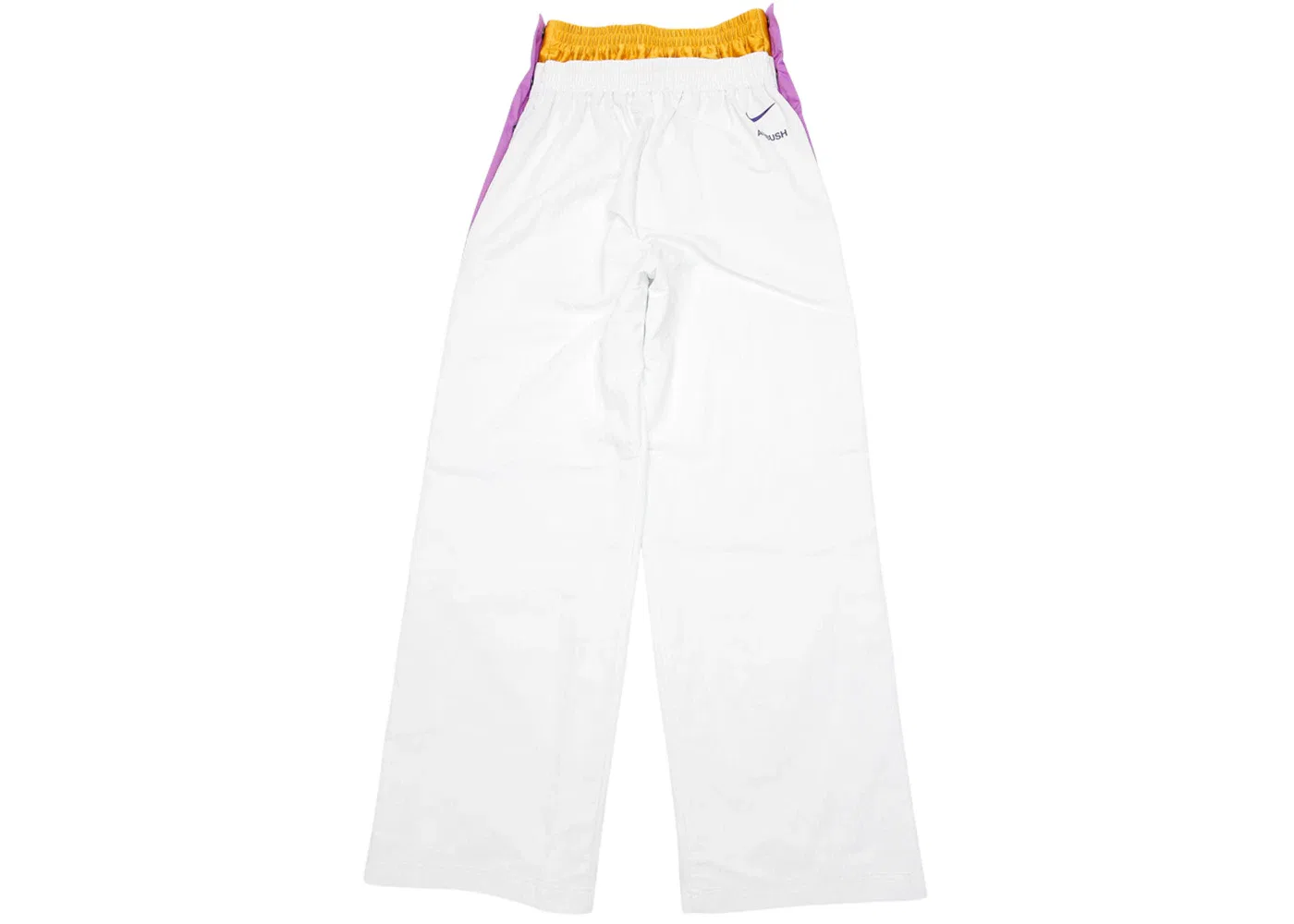 Женские спортивные штаны с принтом Lakers Nike x Ambush NBA Collection Tearaway Pants, White/Purple/Gold — фото 2
