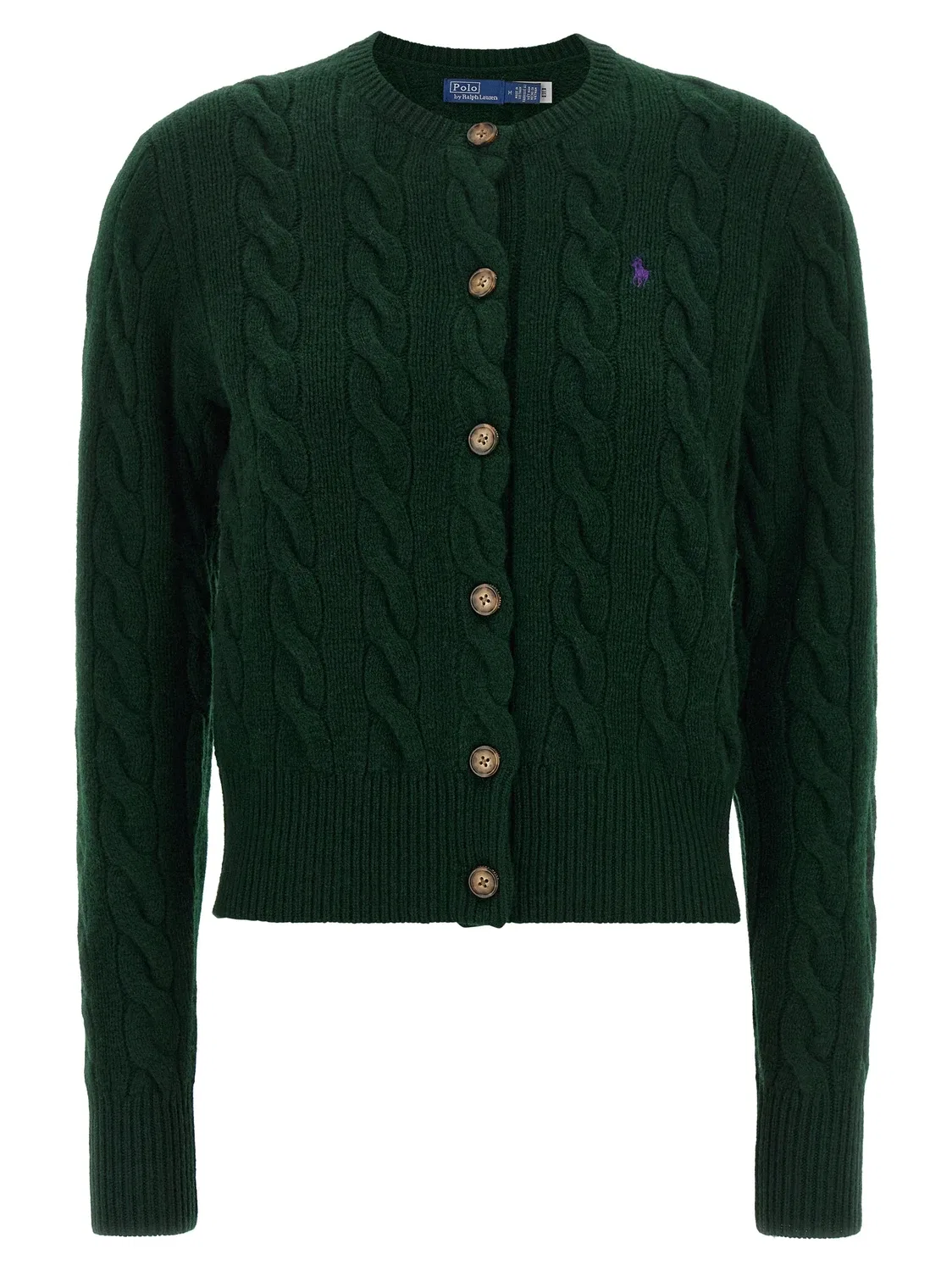 Плетеный кардиган Polo Ralph Lauren, зеленый
