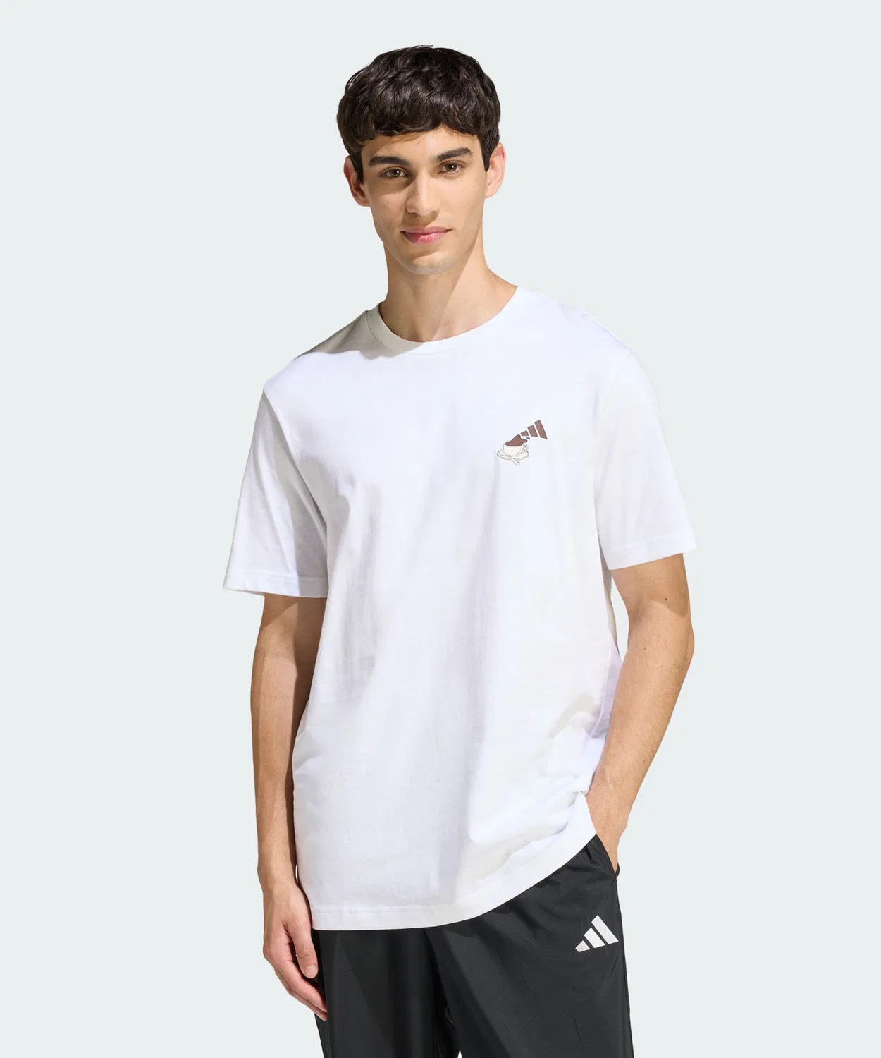 Мужская футболка с принтом Coffee Cafe Cheesecake Graphic T-Shirt Adidas, Белый