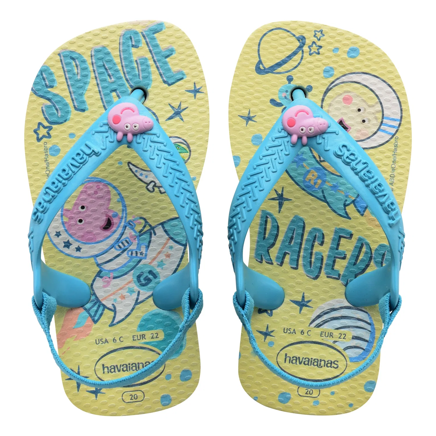Шлепанцы детские с резинкой Baby Peppa Pig Havaianas, бежевый