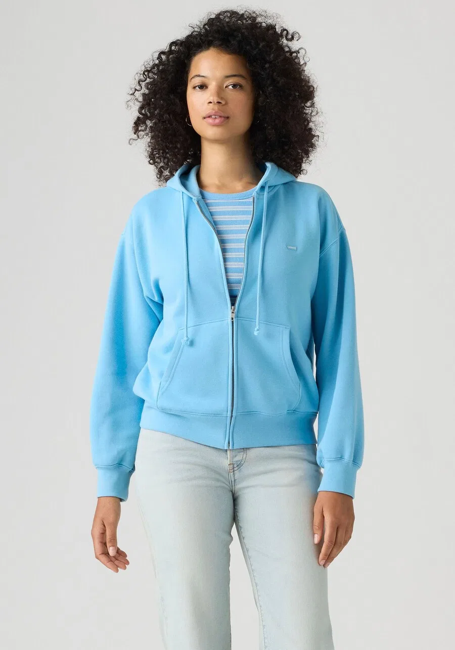Худи на молнии LEVI'S синего цвета — фото 2