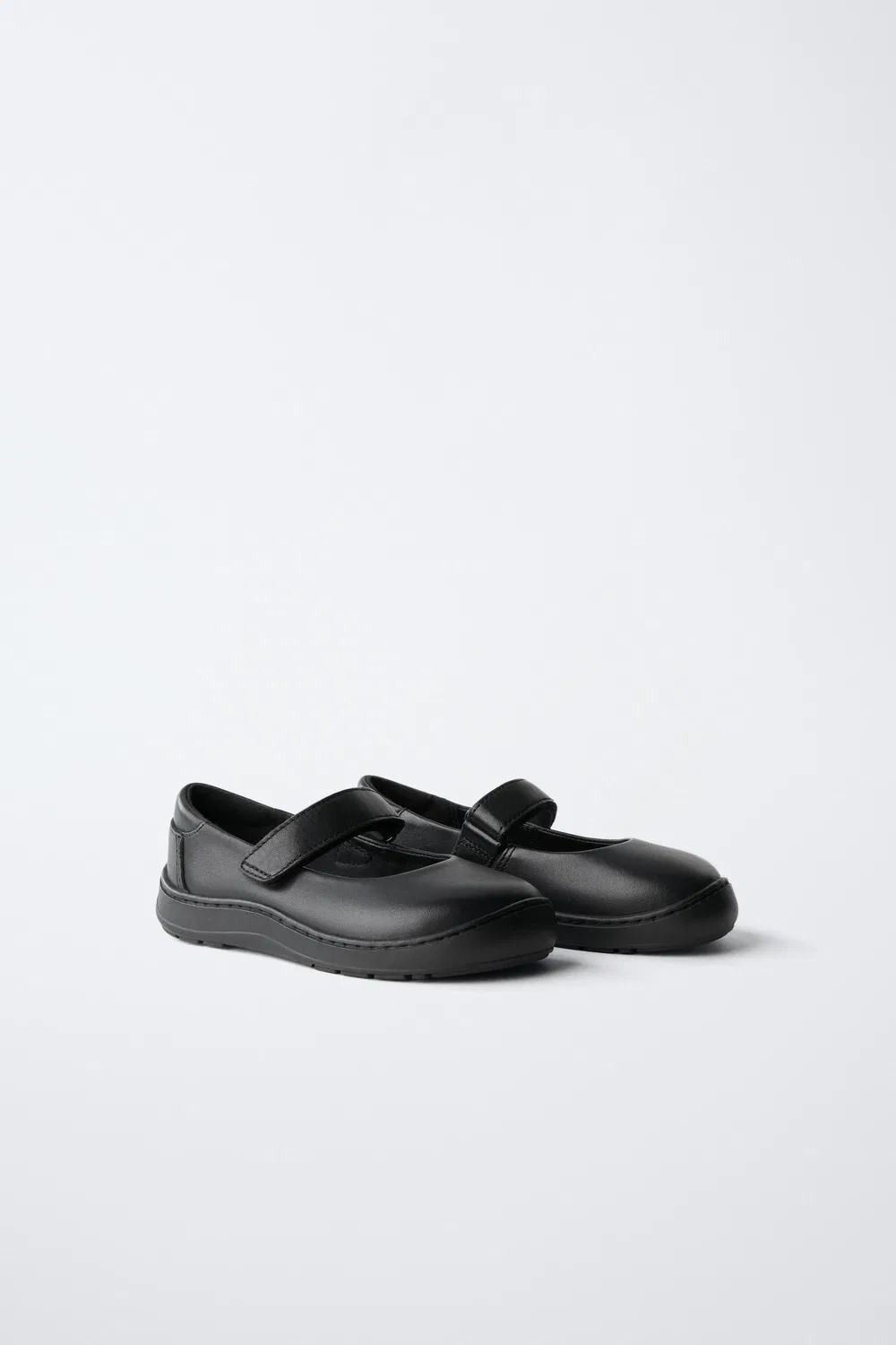 Кожаные балетные туфли босого хода ZARA, Black — фото 2