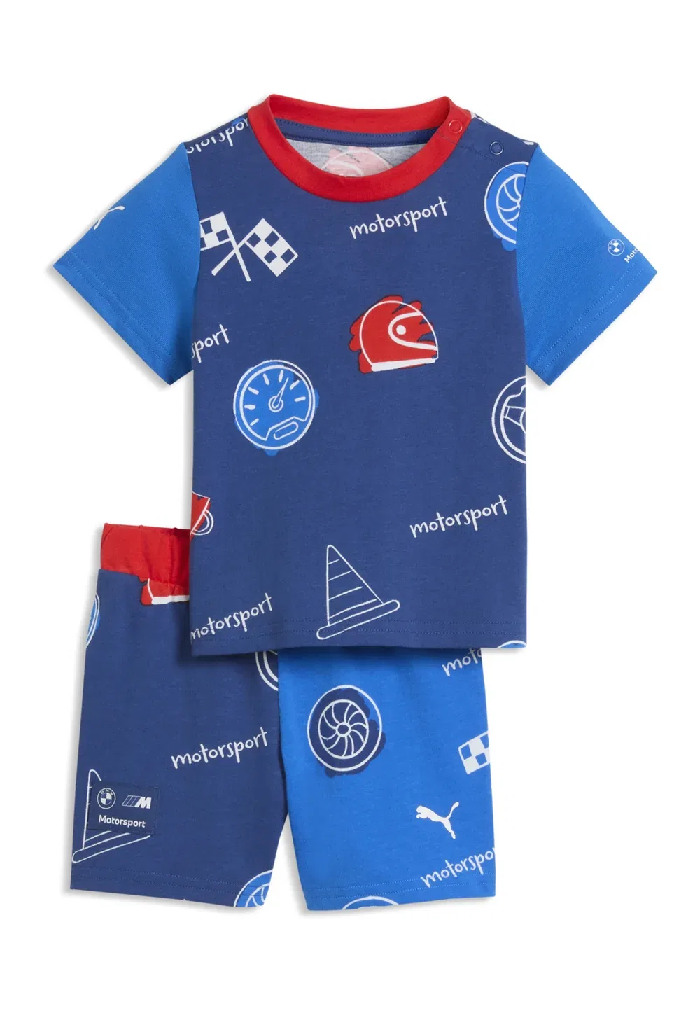 Bmw m Motorsport Essentials спортивная одежда для тренировокsanzug комплект унисекс - шорты Puma, Pro Blue-M Color Aop