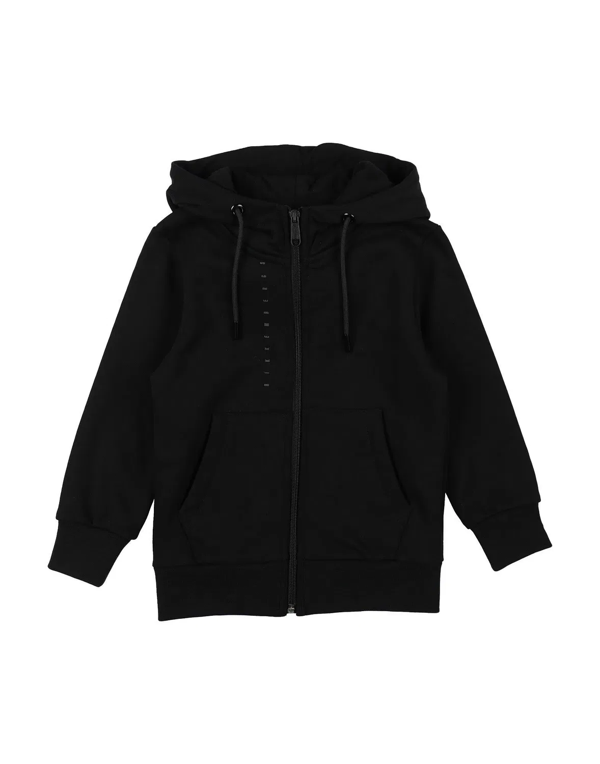 Детский свитшот с капюшоном на молнии Bikkembergs, черный