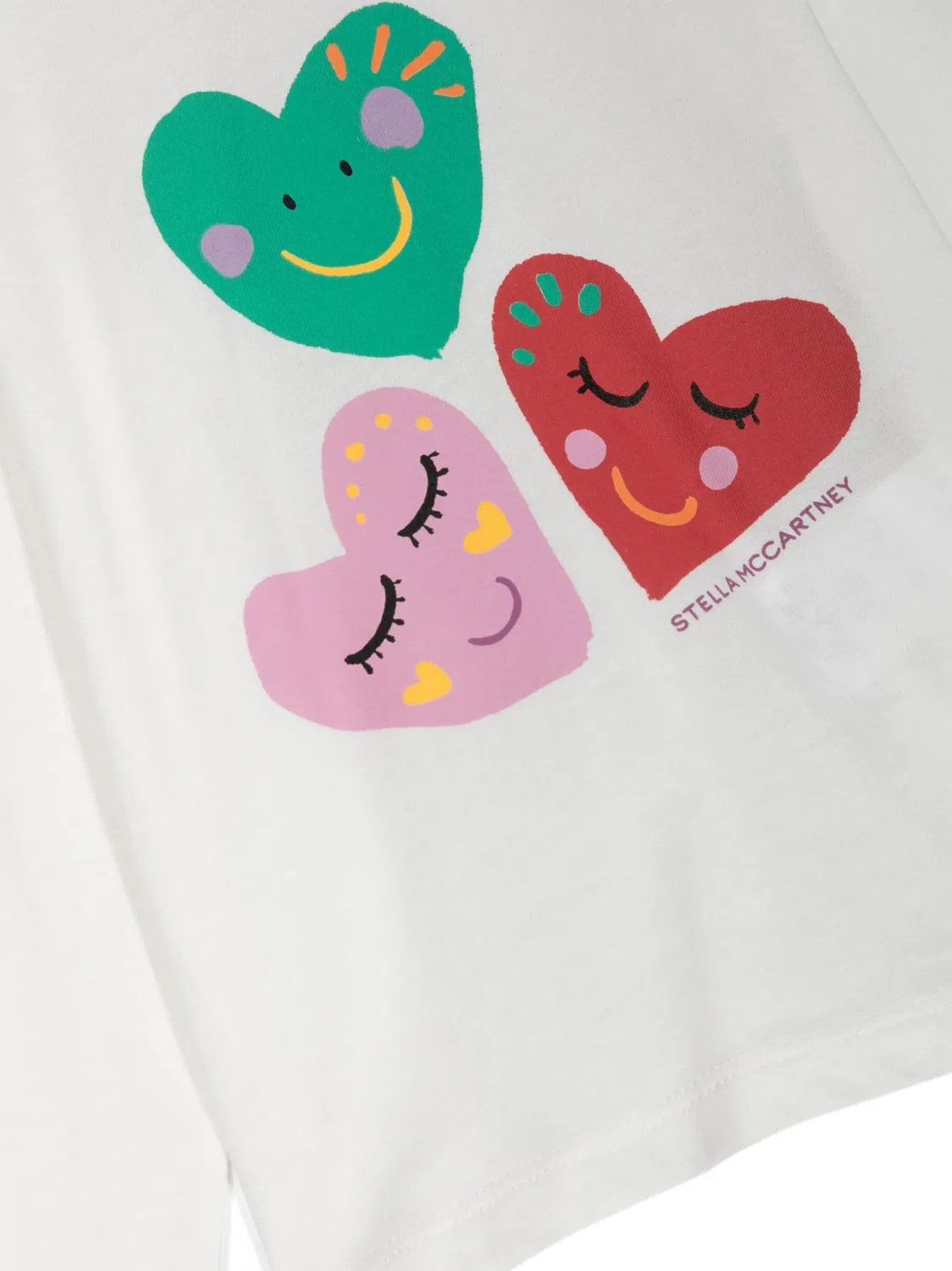 Stella McCartney Детский лонгслив с принтом сердца — фото 2