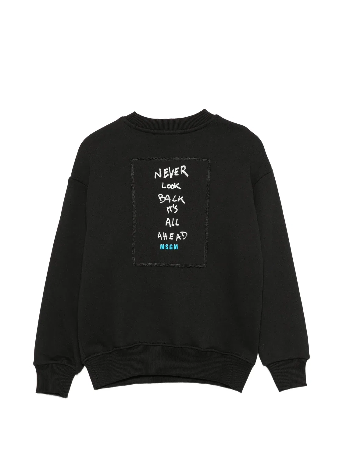 Свитшот с вышивкой логотипа MSGM, черный — фото 2