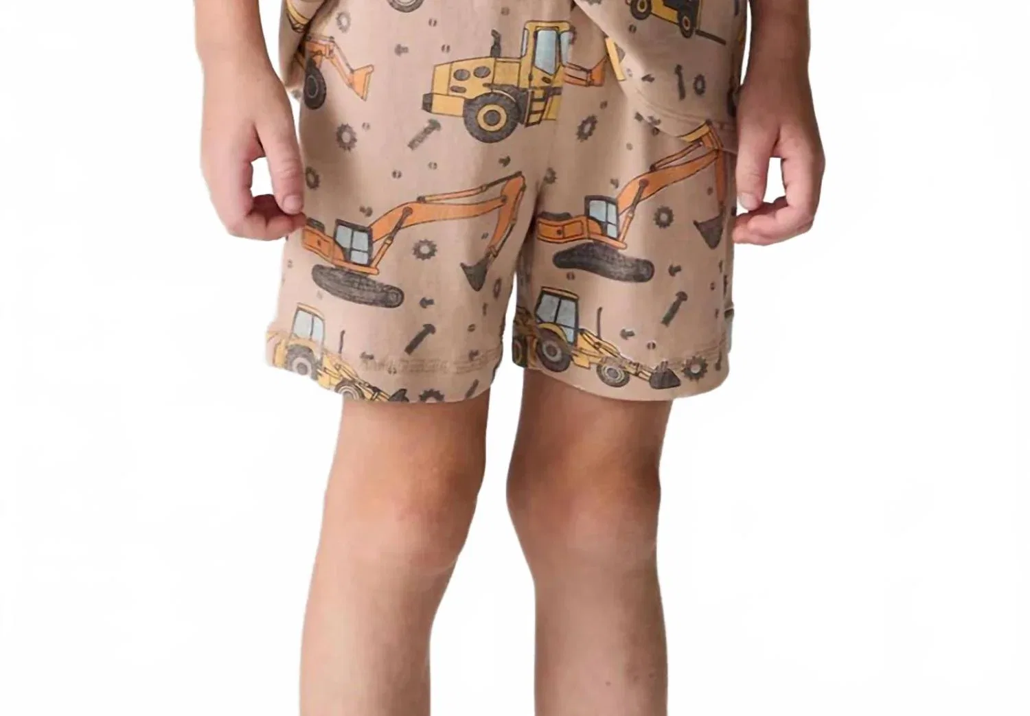 Детские шорты для мальчиков с принтом Construction Days Jersey Chaser, Duskel