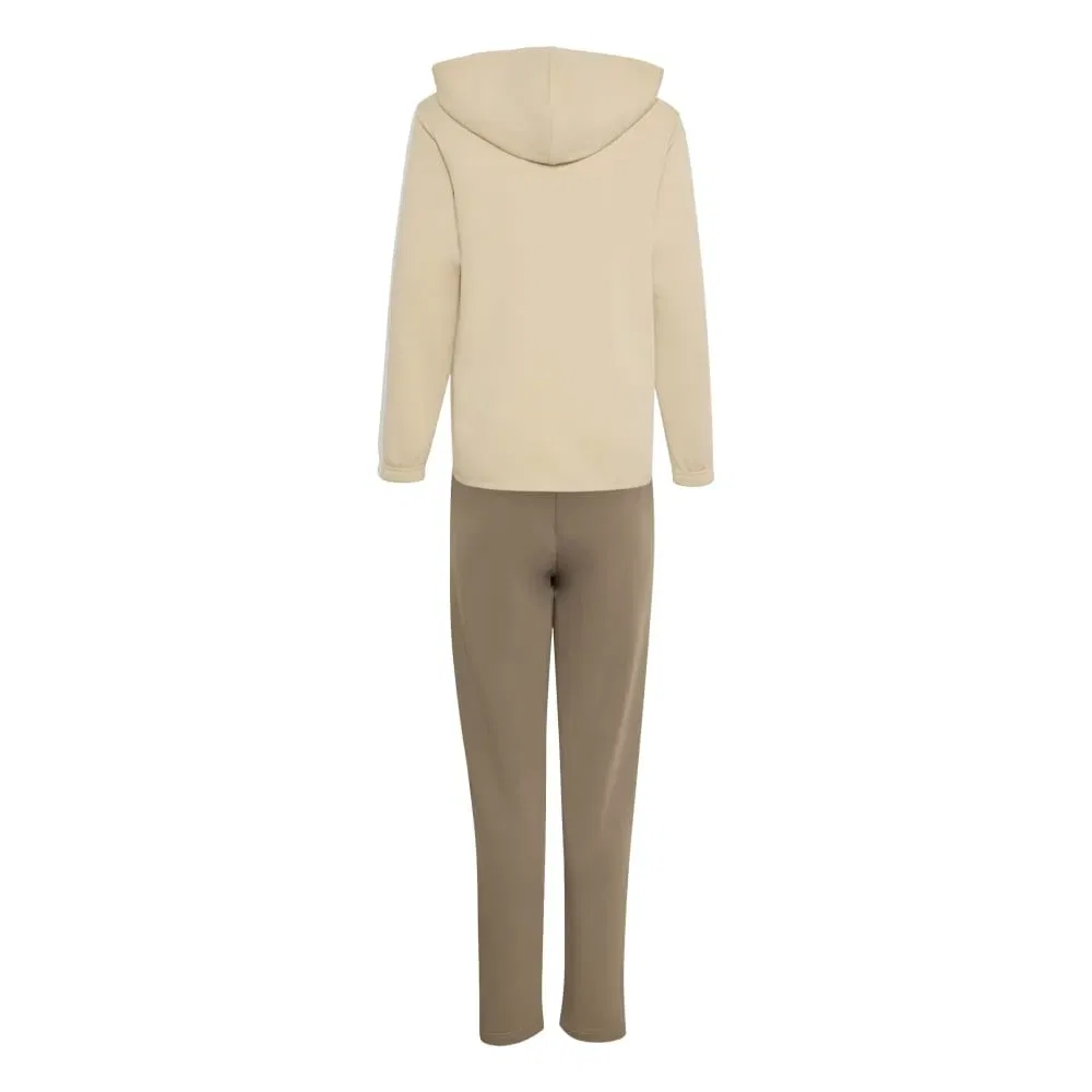 Детский спортивный костюм с капюшоном Essentials 3 Stripes French Terry Adidas, Beige — фото 2