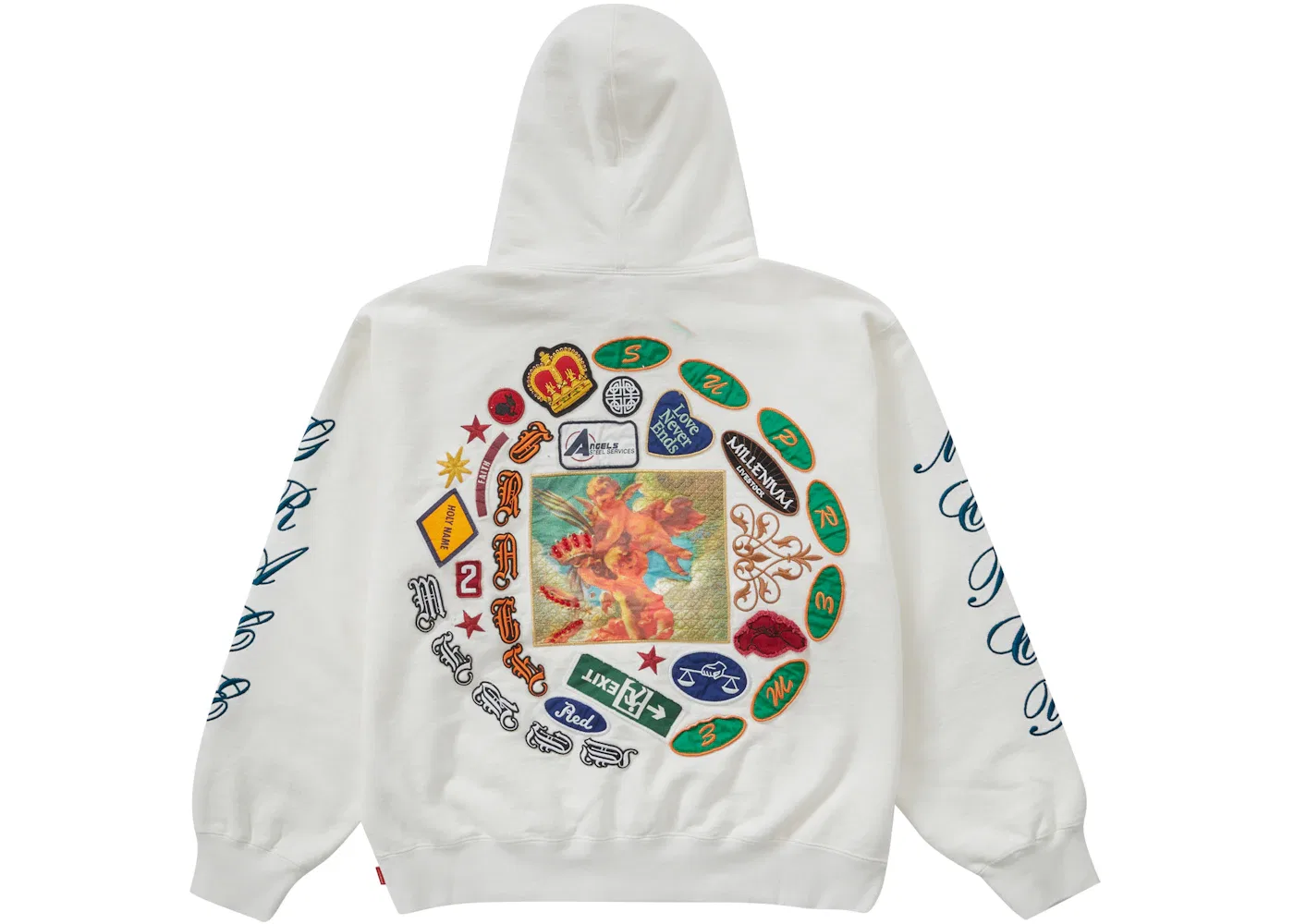 Мужской худи с принтом Supreme Patches Spiral Hooded Sweatshirt Supreme, White