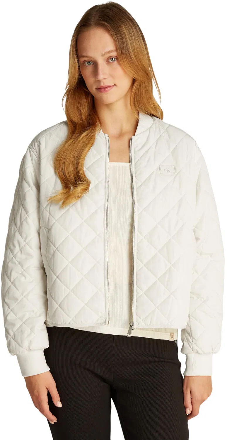 Женская куртка-бомбер стеганая Calvin Klein, White (Ivory)