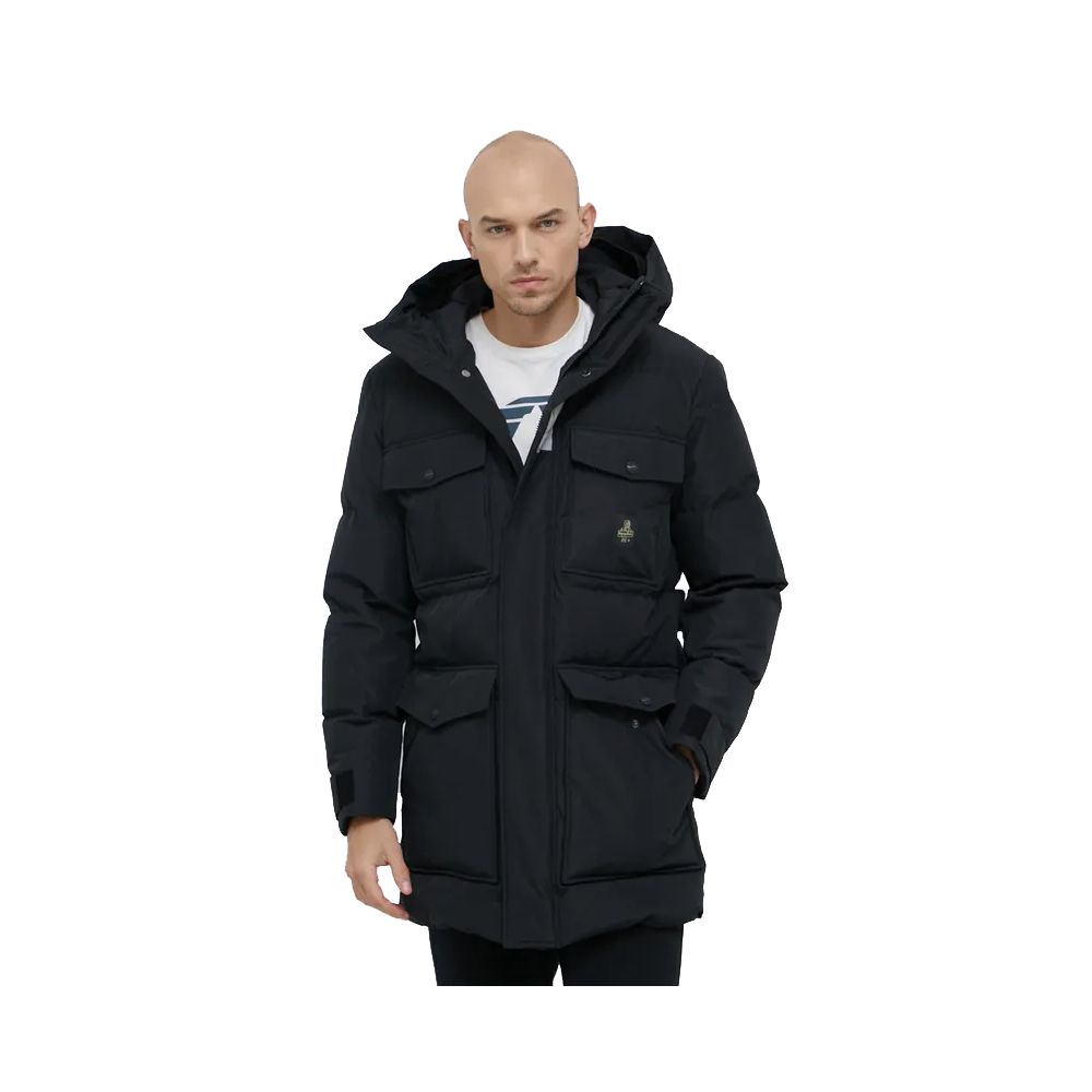 

Шикарная парка из плотной ткани с рефлекторными деталями Refrigiwear, черный