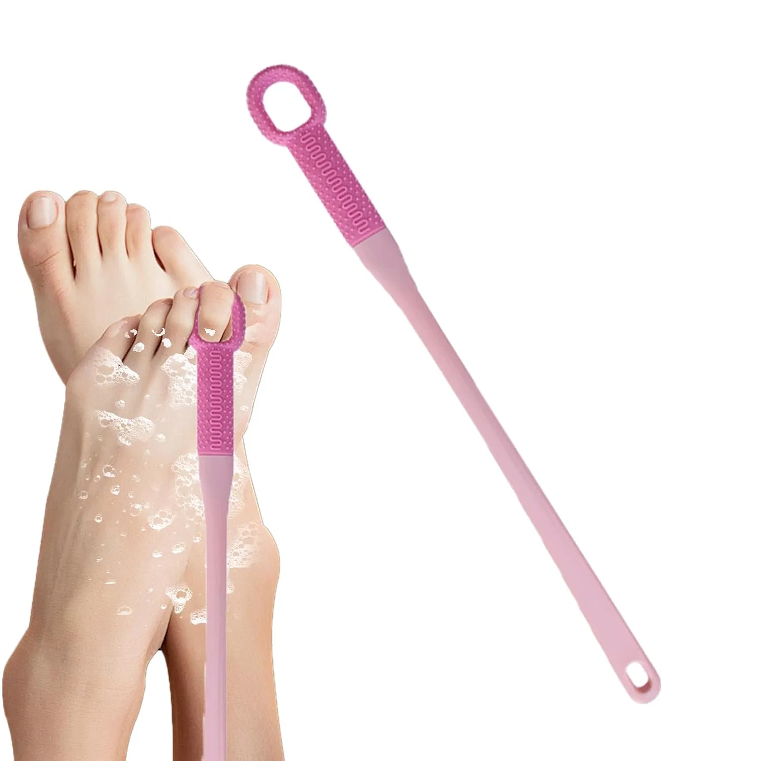 Genérico Скребок для ног, силиконовый, Pink