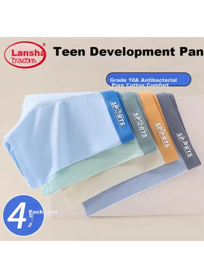 Трусы-боксеры хлопковые для мальчиков-подростков Lang Sha