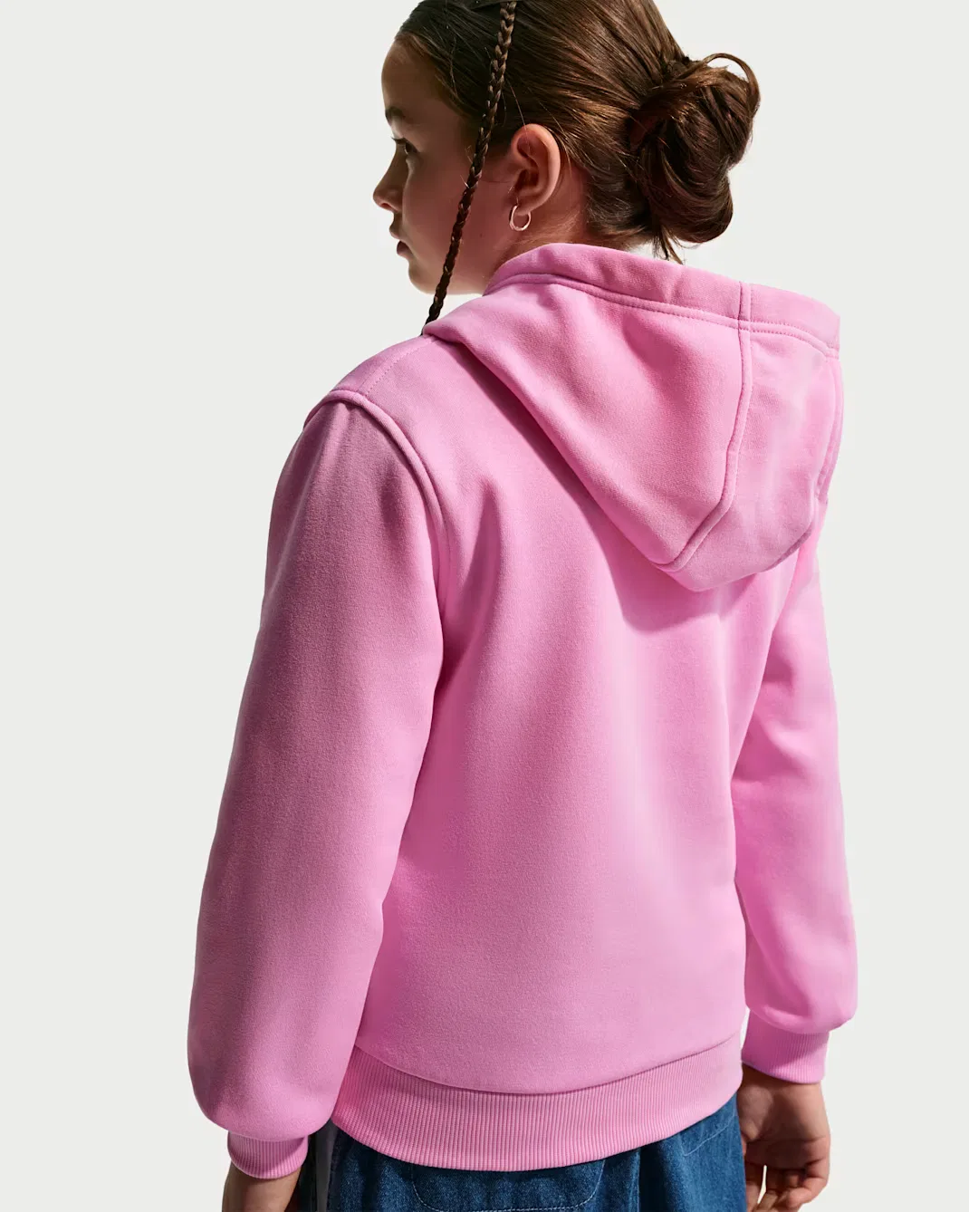 Толстовка с капюшоном для детей постарше Nike Sportswear Club Fleece, Pink Rise/White — фото 4