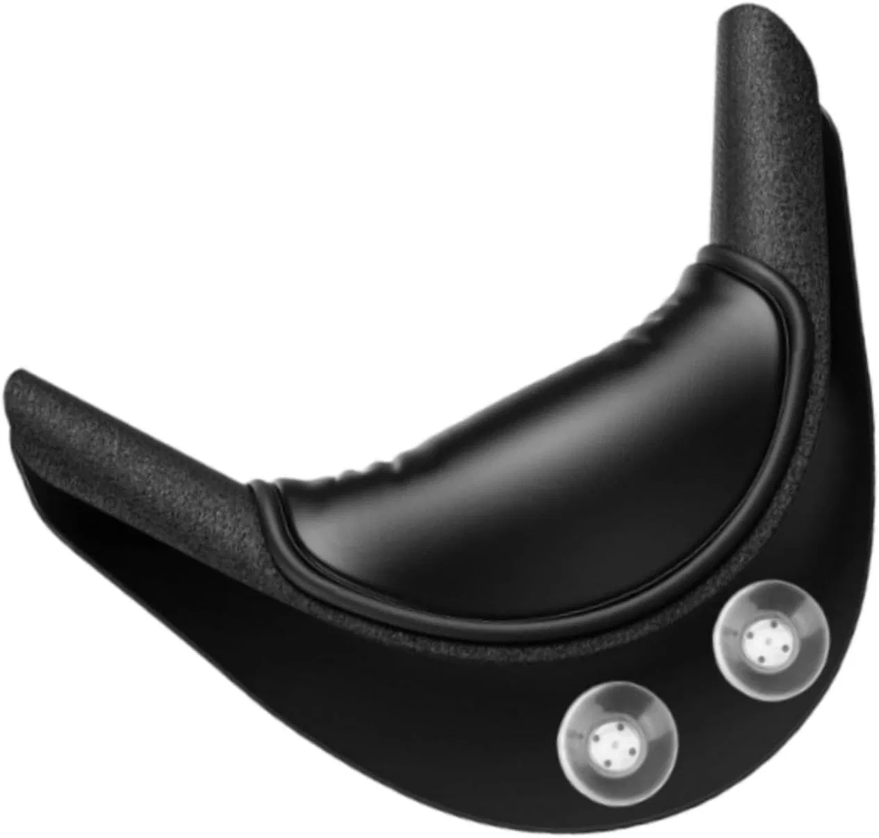 Подушка для шеи, misppro, PU-кожа и силикон, 20,5x16 см, Schwarz