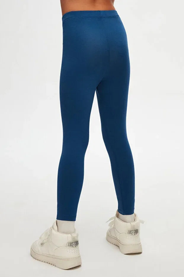 Детские леггинсы для девочек однотонные Lovetti, Indigo — фото 4