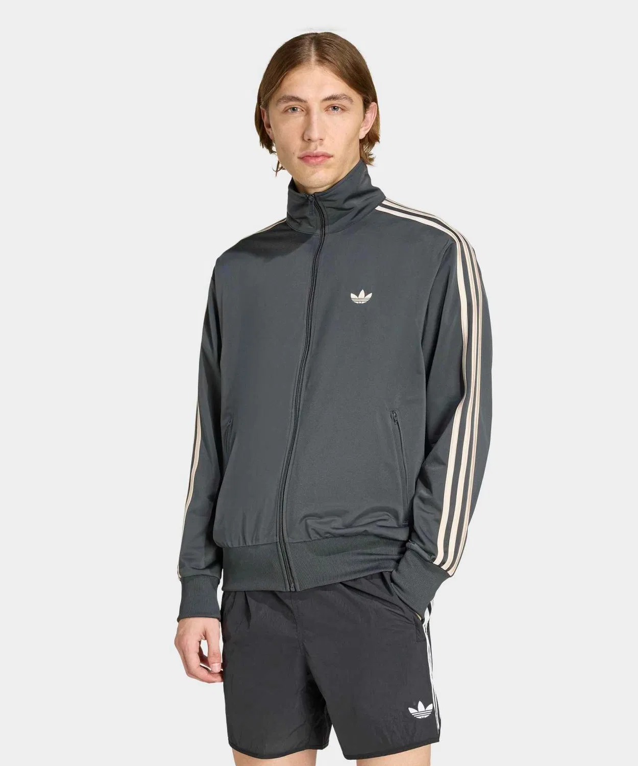 Мужская куртка-трактор с длинным рукавомFirebird Track Top Adidas, Grey