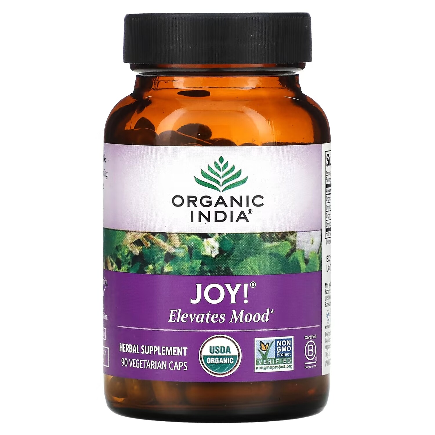 

Средство для Поднятия Настроения Organic India Joy, 90 вегетарианских капсул