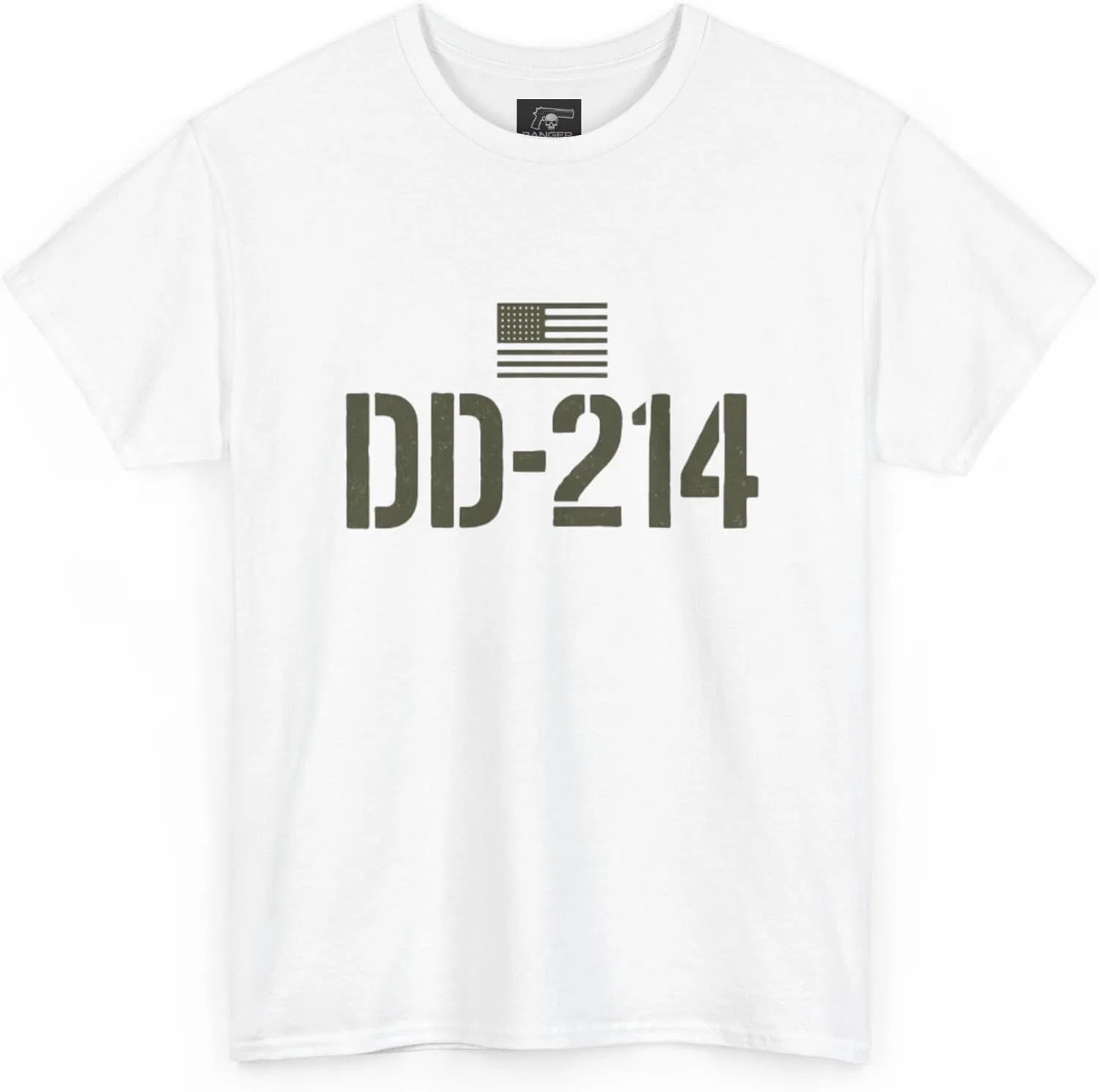 Женская футболка с принтом DD-214, белый — фото 3