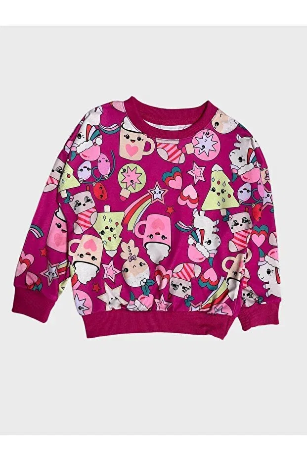 Детский спортивный костюм для девочек с принтом Heart Cup Cake Fil Kids, Pink — фото 3