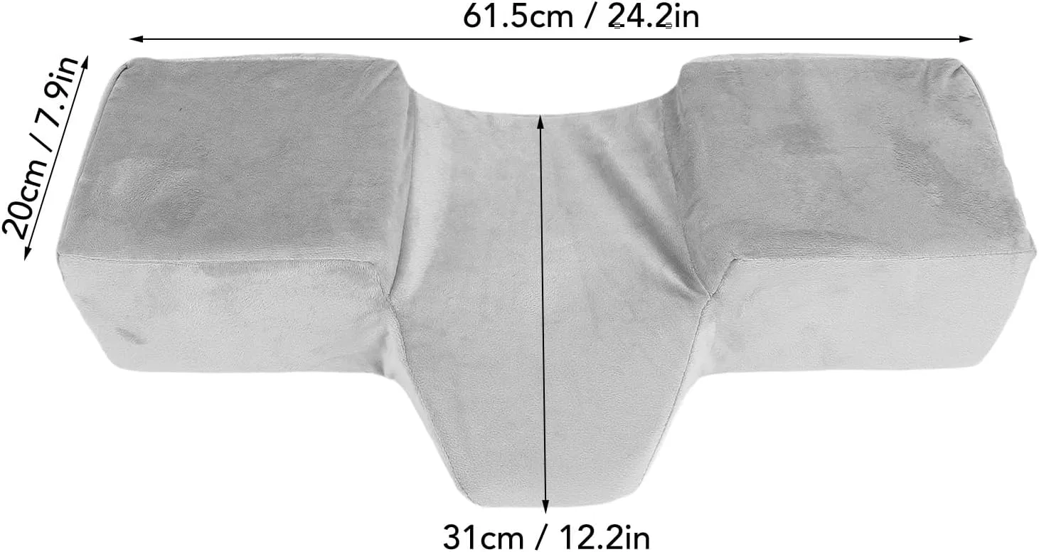 Подушка для ресниц, U-образная, Memory Foam, AUNMAS, 61.5x31x11.5 см, Серый — фото 2