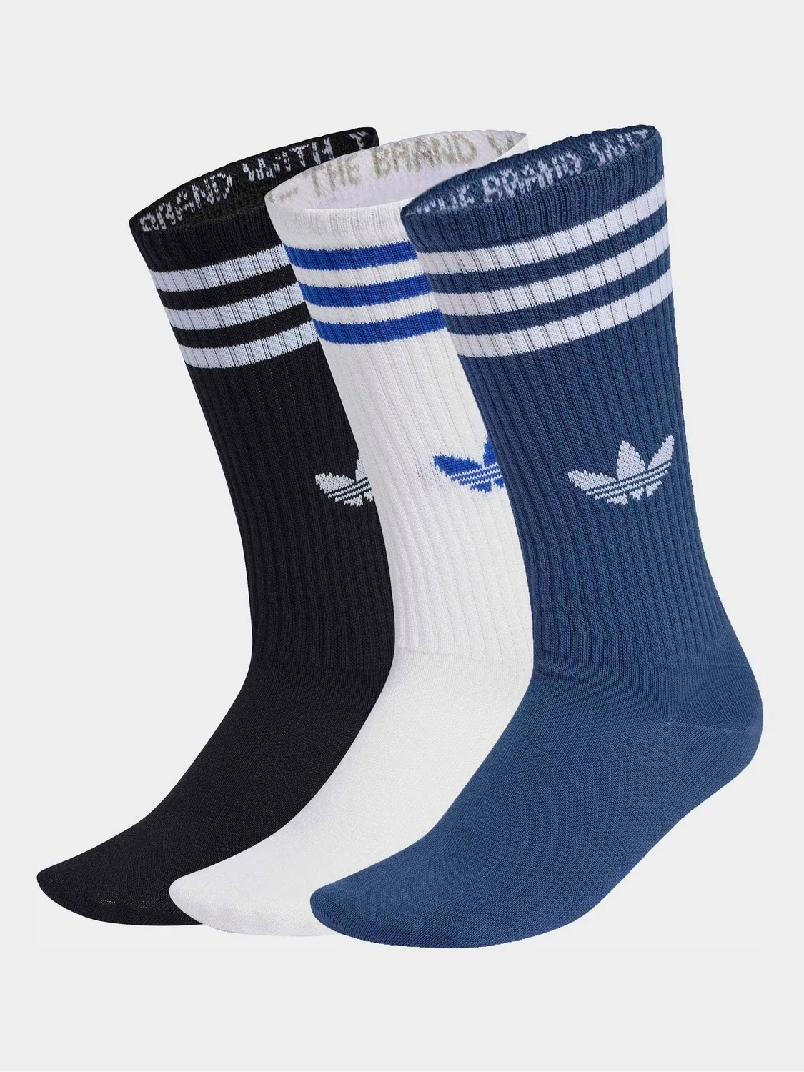 Носки высокие adidas originals 3-Stripe High Crew, синие/черные