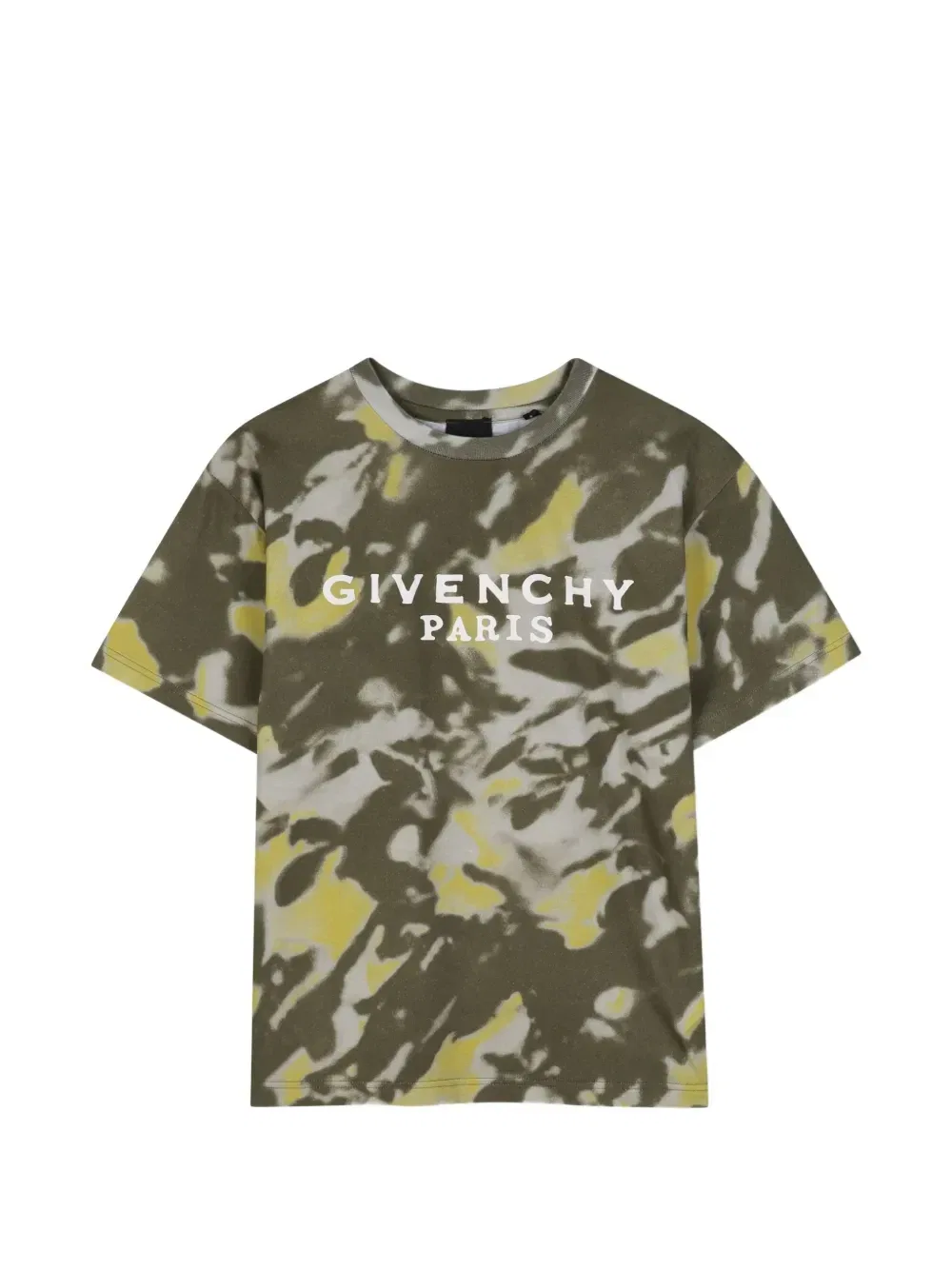 Футболка с принтом тай-дай и логотипом Givenchy Kids, зеленый