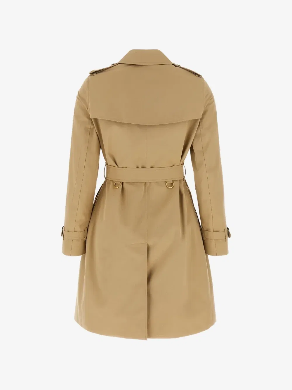 Тренч средней длины Heritage Kensington BURBERRY, бежевый — фото 2