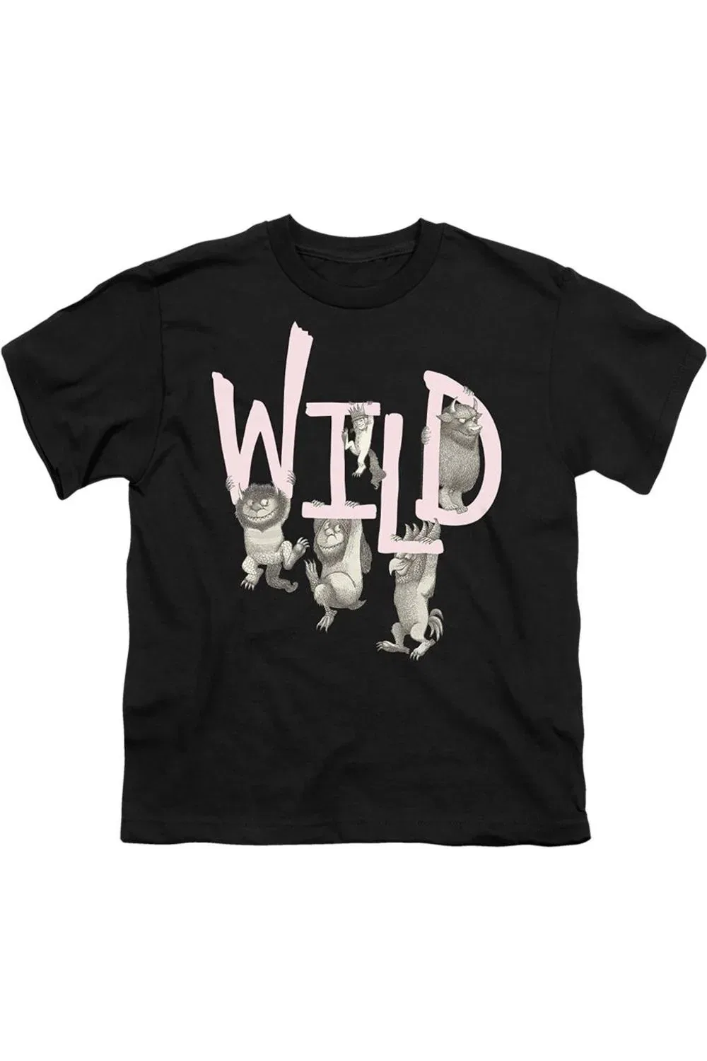 Детская футболка для мальчиков с принтом Where The Wild Things Are Gildan, черный