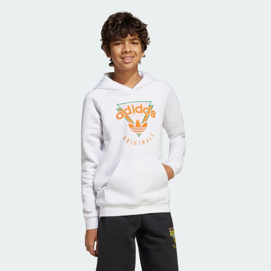 Детский худи с капюшоном из флиса Originals JC5863 adidas, Белый